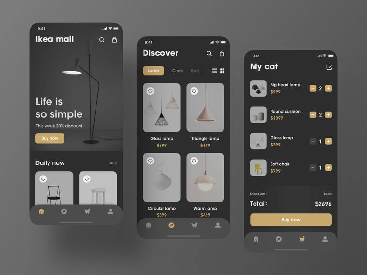 dark mode e-commerce