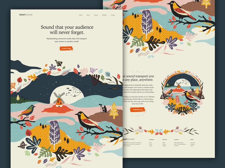 illustration hand-drawn nature website